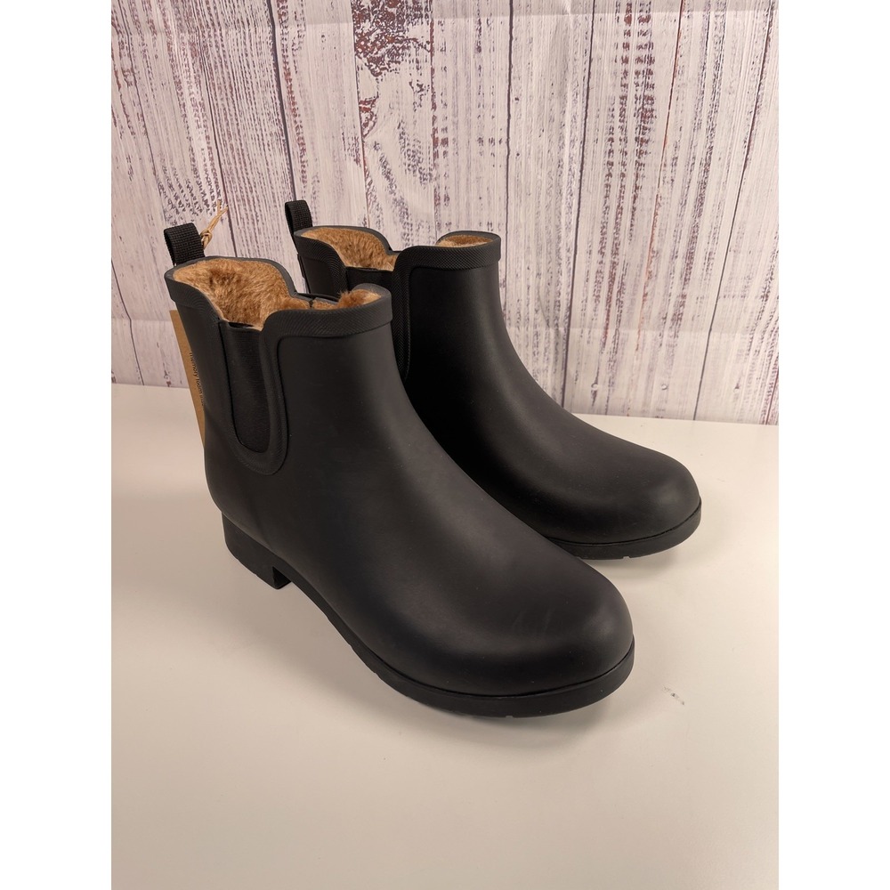 Chooka Delridge Black Chelsea Rain Boots Women's Size 9
